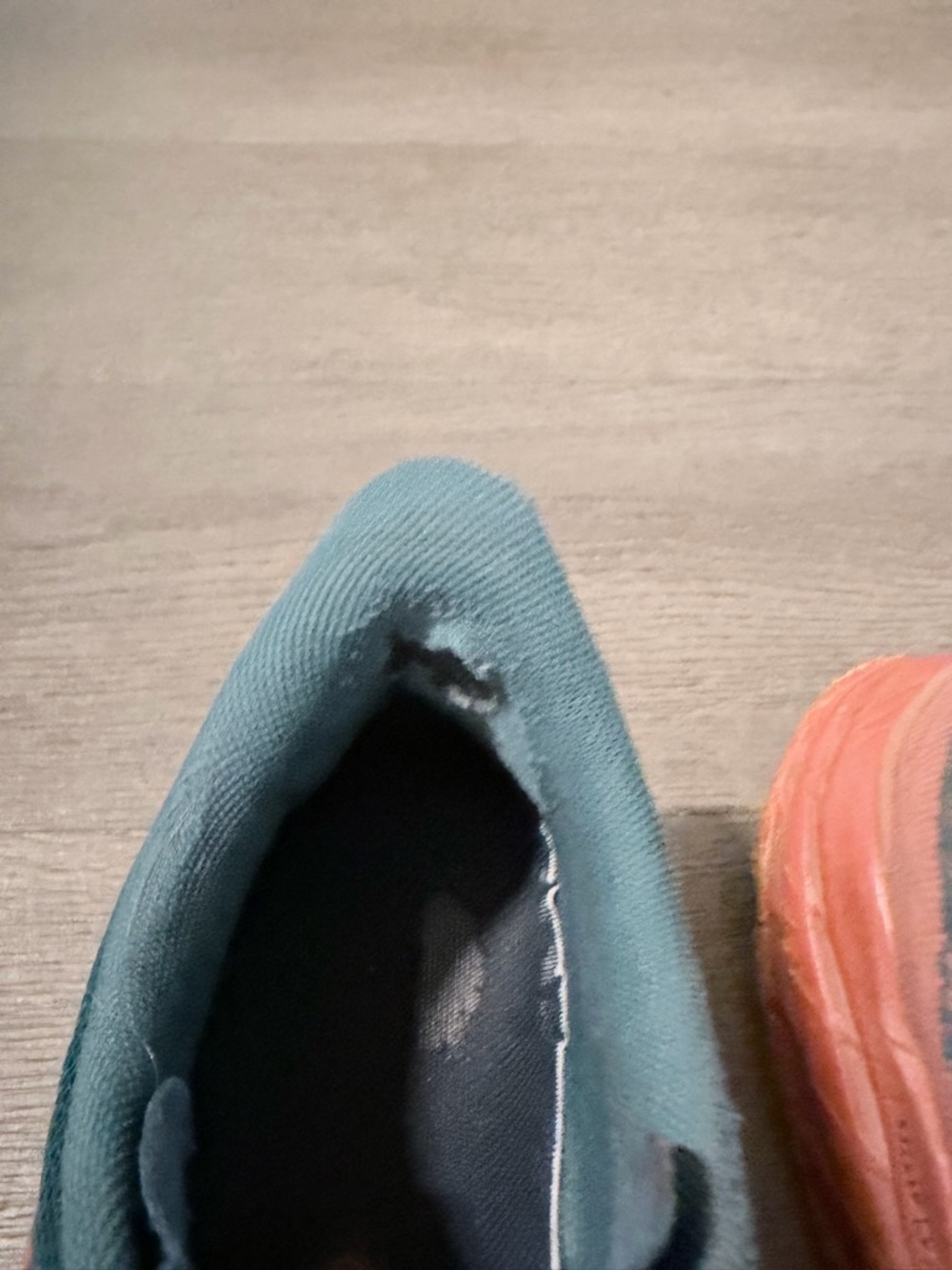 Hoka One One Teal and Orange Women's Running Shoes - Picture 2 of 9